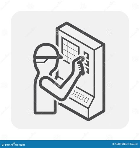 Cnc Milling Icon Stock Vector Illustration Of Engineer 160875326