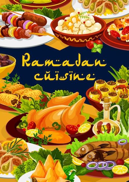 Nourriture Du Ramadan Iftar Eid Mubarak Repas De Cuisine Islamique