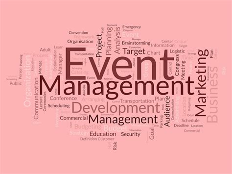 Premium Vector Word Cloud Background Concept For Event Management