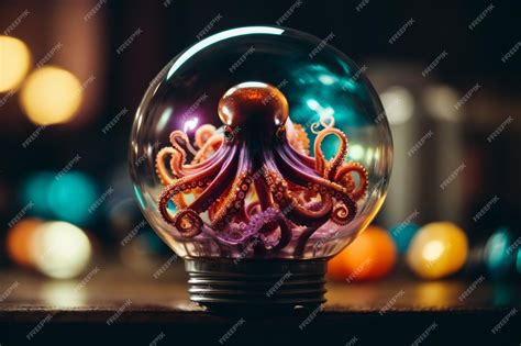 Premium Photo | An octopus made of glass