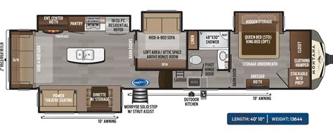 Montana Fifth Wheels - 3855BR Floorplan | Keystone RV | Schausteller