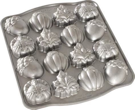 Bakvorm Autumn Cakelet Nordic Ware Fall Harvest Bronze Bol