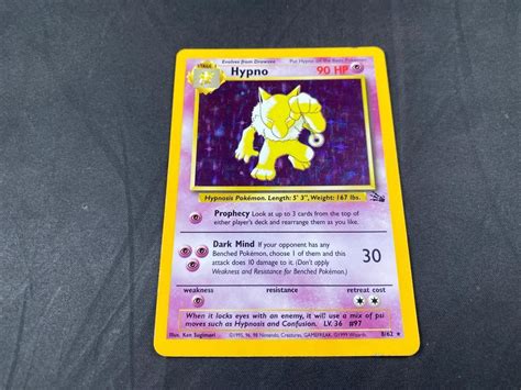 HYPNO 8 62 POKEMON FOSSIL SET HOLO RARE EBay