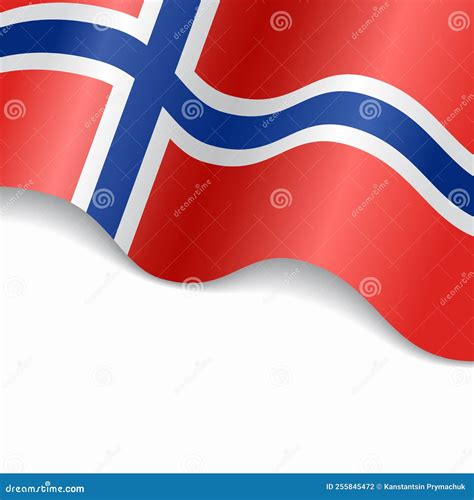 Norwegian Flag Wavy Abstract Background Vector Illustration Stock Vector Illustration Of