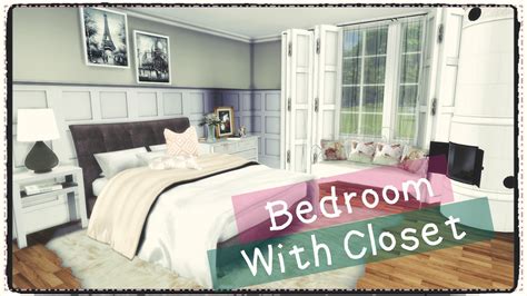 Sims 4 - Bedroom with closet (Build & Decoration) - Dinha