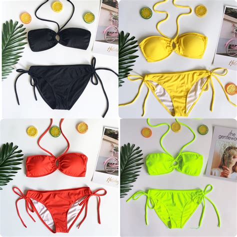 Bikini phối khoen màu Shopee Việt Nam
