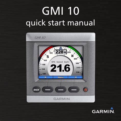 Garmin Gmi Marine Instrument Quick Start Guide Manualzz