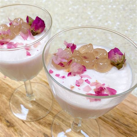 Rose Panna Cotta Bear Cusine All Natural Dessert