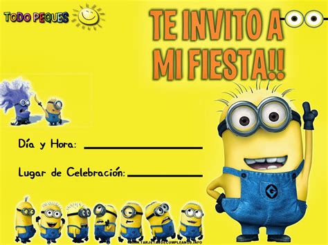 Pin En Anita Duran Campos Invitaciones De Cumplea Os De Minion