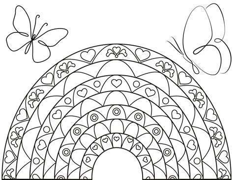 Free Rainbow Coloring Pages to Print - Crafty Morning