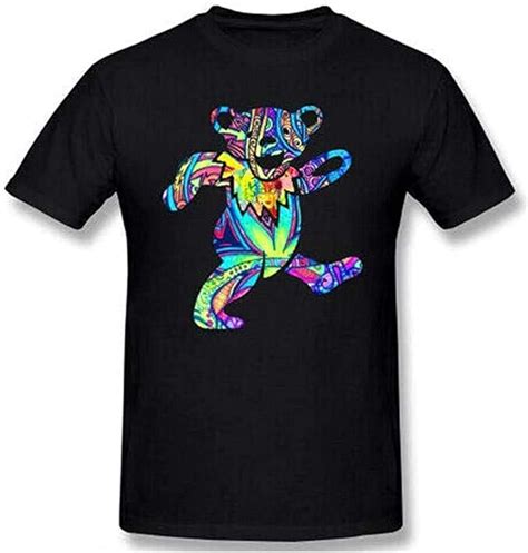 Mens Grateful Dead Dancing Bear 100 Cotton Sht Sleeve T Shirt Tee