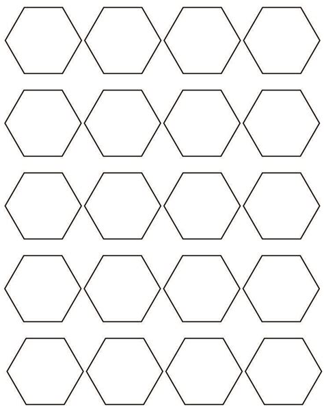 Free Printable 1 Inch Hexagon Template Pdf