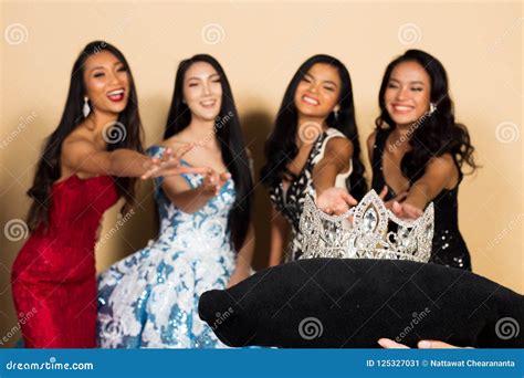 Miss Beauty Pageant Queen Contest in Asian Gown Stock Image - Image of glamour, hairstyle: 125327031