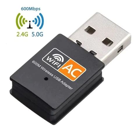 Tarjeta de red USB inalámbrica adaptador WiFi de 600Mbps 2 4G 5Ghz