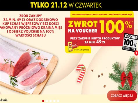 Akcja specjalna w Biedronce Tylko w czwartek Kup schab a zwrócą Ci