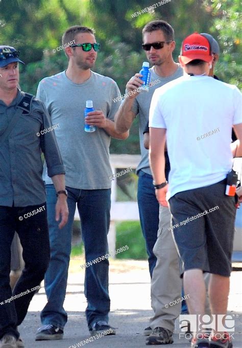 Jordana Brewster was spotted on the set of 'Fast and the Furious 7' with Cody and Caleb Walker ...