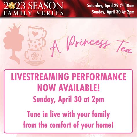 Apr 30 | Livestream New Family Musical "A Princess Tea" at Legacy ...