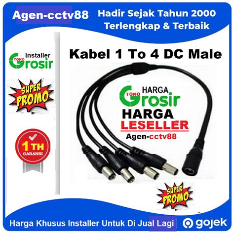 Jual Kabel Jack Dc Adaptor Cumi Cabang Splitter Untuk Cctv Led