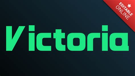 Victoria Hulu Logo Text Effect Generator