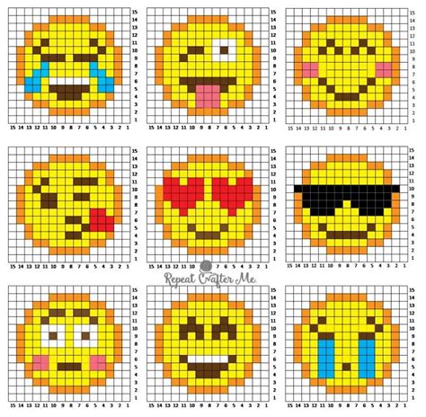 27 Images Of Easy Emoji Pixel Art Template Leseriail