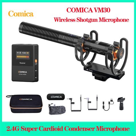 COMICA VM30 2 4G Super Cardioid Condenser Wireless Shotgun Microphone