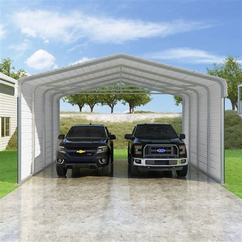 Versatube 3 Sided 24x20x10 Classic Steel Carport Kit C3e324200100