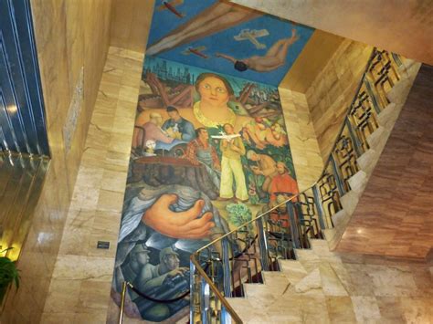 The Road Goes Ever On Diego Rivera Mural At San Franciscos Stock