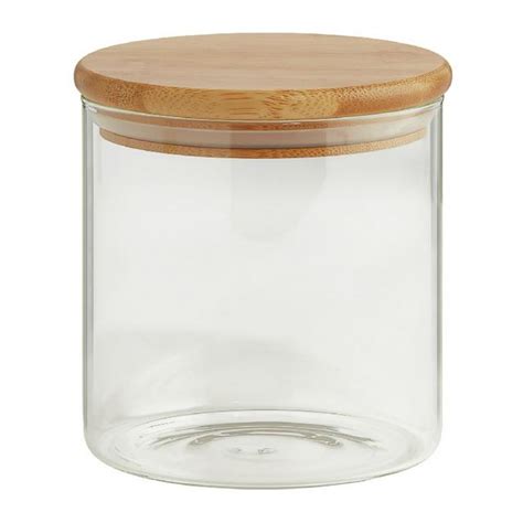 Habitat Round Glass Jar With Bamboo Lid Ml Compare Prices