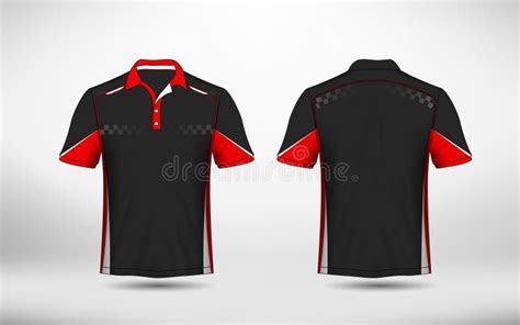 Molde Preto Branco E Vermelho Do Projeto Do T Shirt Do E Esporte Da