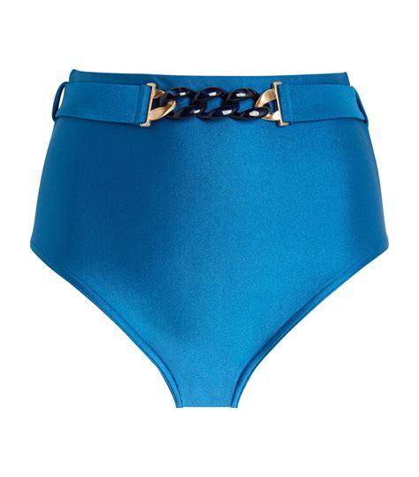 Womens ZIMMERMANN Blue Chain Link Bikini Bottoms Harrods UK