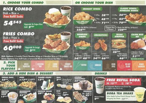 Wingstop Printable Menu With Prices