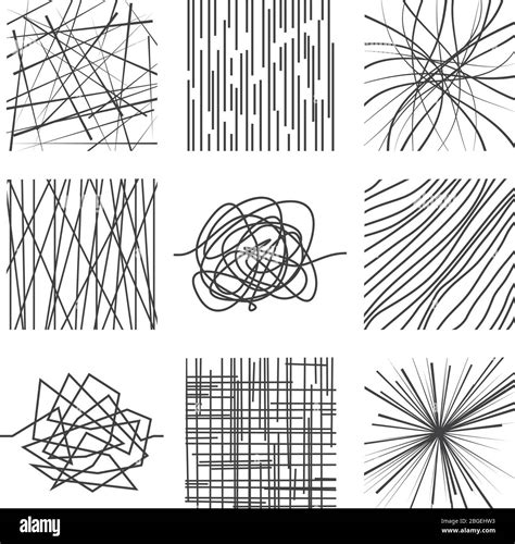 Random chaotic asymmetrical lines. Abstract modern linear vector ...