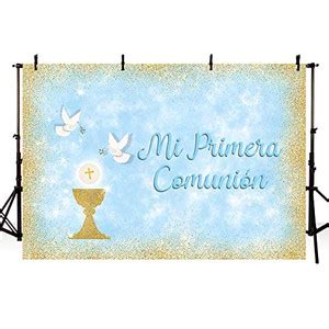 Promo MEHOFOND 7x5ft Boy Baptism Backdrop Mi Primera Comunion Cicil 0