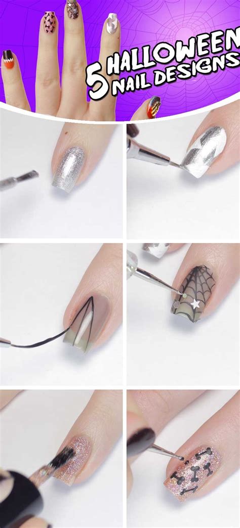 Cute Easy Halloween Nail Designs Step By Step