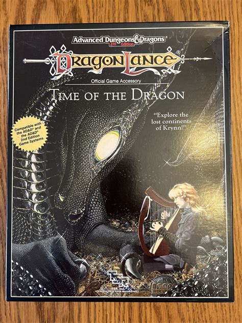 Dragonlance Time Of The Dragon 1989 Boxed Set Nm But Missing 34 Maps