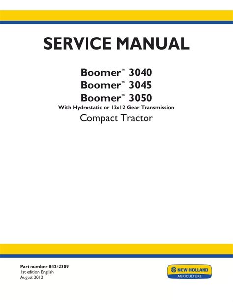 Ppt New Holland Boomer With Hydrostatic Or X Gear