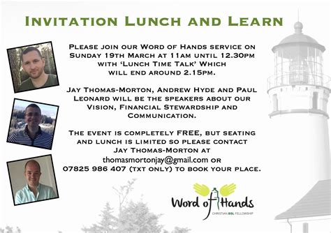 Lunch And Learn Invitation