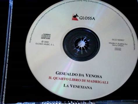 Yahoo Cd Gesualdo Da Venosa Quatro Libro Madrigali