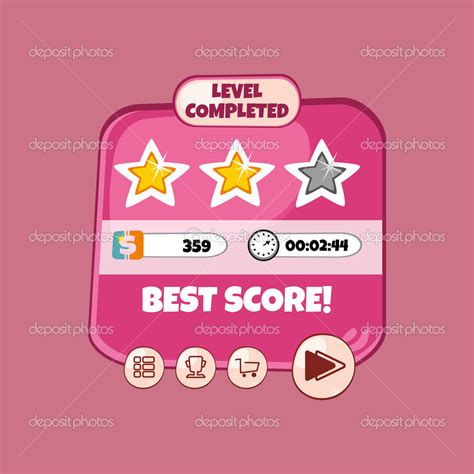 Game menu template Stock Illustration by ©vectorfirst #49079489