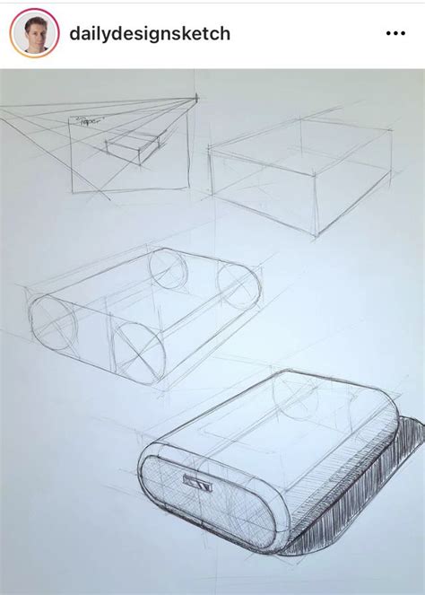 Three Different Views Of An Electronic Device On A Sheet Of Paper With