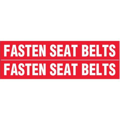 Fasten Seat Belts Label Emedco