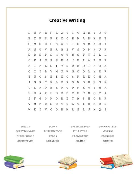 Creative Writing Word Search