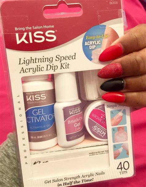 Kiss Lightning Speed Acrylic Dip Kit Acrylic Nail Kit Diy Acrylic Nails Kiss Nails Kit