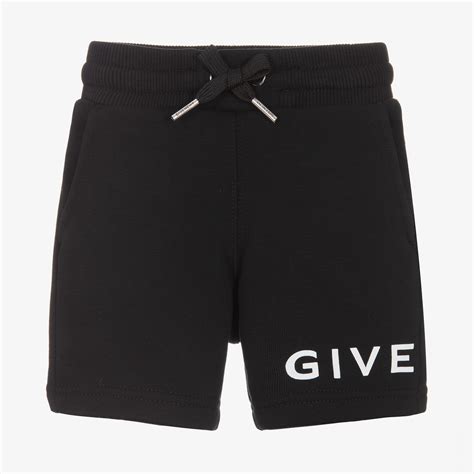 Givenchy Blue Cotton Logo Shorts Childrensalon