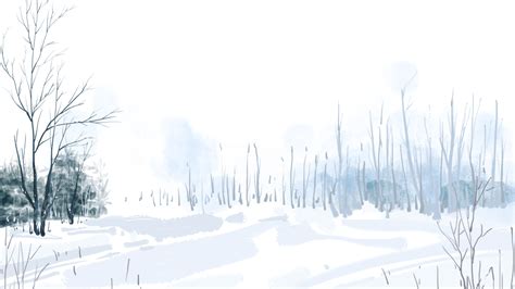 Watercolor Winter Snow Forest, Winter, Watercolor, Snow Scene PNG ...