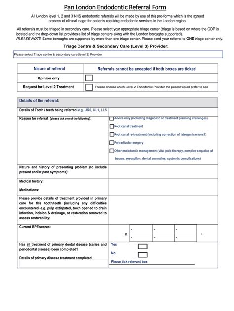 Pan London Endodontic Referral Form Complete With Ease AirSlate SignNow