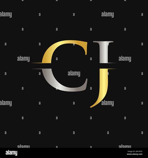 Initial Cj Letter Logo With Creative Modern Business Typography Vector