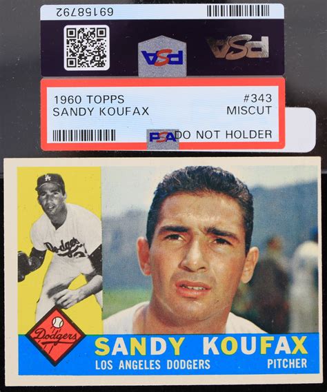 Lot Detail 1960 Sandy Koufax Los Angeles Dodgers Topps Trading Card 343