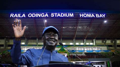 Live Raila Odinga Finally Opening The Raila Odinga Stadium In Homa