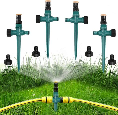 4 Stück Rasensprenger 360 Drehbarer Gartensprenger Garten Sprinkler